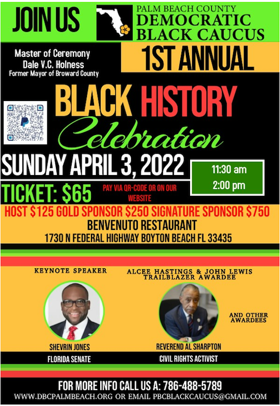 Annual Black History Celebration presented Palm Beach County Democratic ...